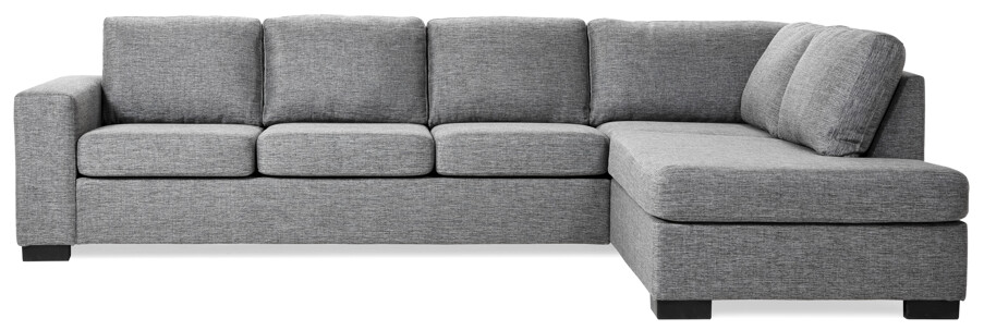 3-sits+divan i tyg Rocco grey