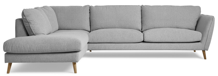 3-sits soffa i tyg King lightgrey, armstöd A, ekben, divan vä